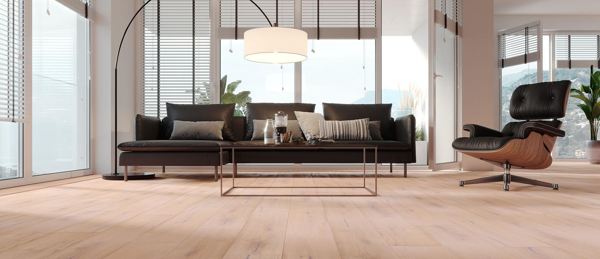 Houten vloer in plankenpatroon